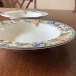 Mikasa Garden Harvest Rim Soup Bowls - Set of 2